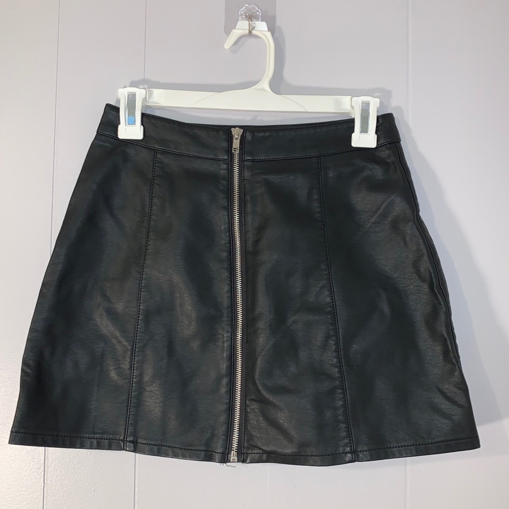 Faux leather skirt